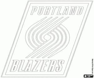 Portland Trail Blazers emblem coloring page