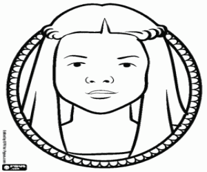 Portrait of Lucy Pevensie coloring page