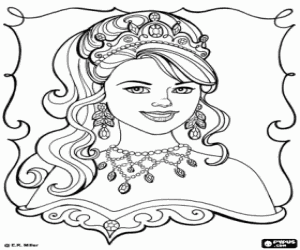 Portrait of Princess Leonora coloring page