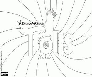 Poster of the film Trolls coloring page