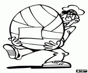 The postman and Easter egg coloring page