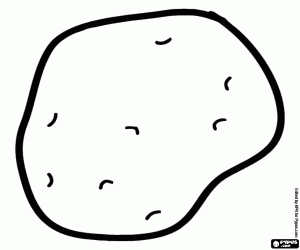 A potato, a tuber coloring page