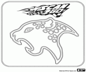 The power of the leopard Scan2Go coloring page