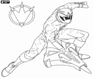 Power Ranger from Dino Warriors coloring page