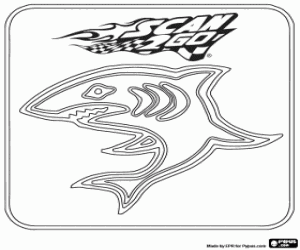 The power of shark Scan2Go coloring page