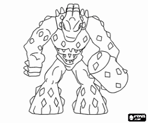 The powerful gormiti Gheos coloring page