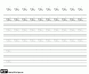 To practice writing VI coloring page