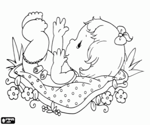 Precious Moments baby coloring page