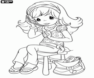 Precious Moments's young girl coloring page