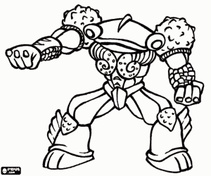 The predator Gormiti, Hammer coloring page