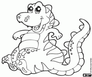 Prehistoric pet coloring page
