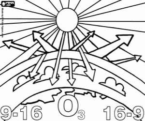 Preservation of the ozone layer coloring page