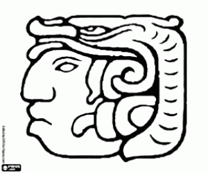 A priest in a maya stela coloring page