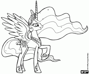 Princess Celestia from Equestria coloring page