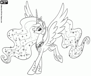 Princess Celestia, My Little Pony coloring page