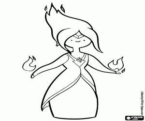 Princess Flame, Fire Kingdom coloring page