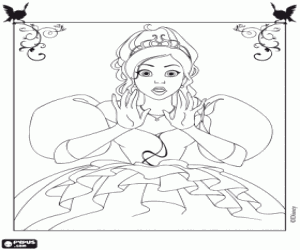 The princess Giselle, Enchanted coloring page