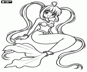 The Princess Mermaid Luchia coloring page