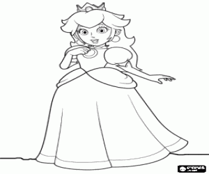 Princess Peach Toadstool coloring page