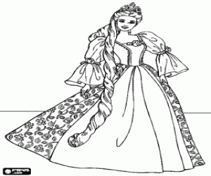 Princess ready for the dance coloring page