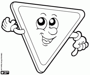 A priority traffic sign coloring page