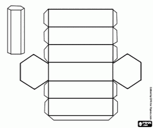 A prism with hexagonal basis coloring page