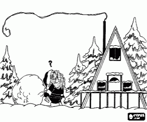 Problems for Santa Claus coloring page