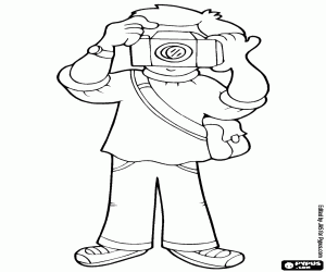 A professional photographer coloring page