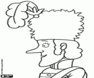 Profile of the General's face coloring page