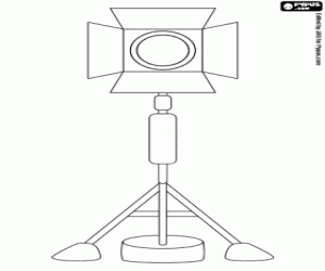 Projector to illuminate the scene coloring page