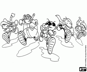 The protagonists of Codename KND coloring page