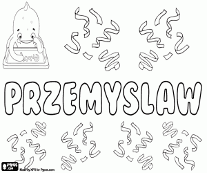 Przemysław, Polish name coloring page