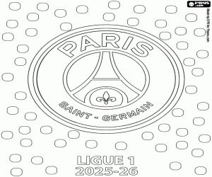 PSG, 2025-2026 champion coloring page