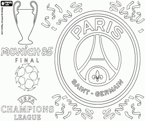PSG, Champions League 2024-2025 coloring page