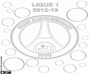 PSG, French champion 2012-2013 coloring page