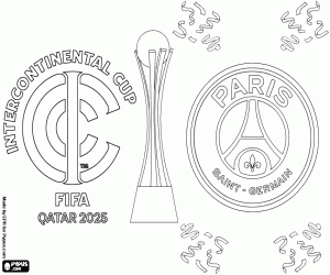 PSG, Intercontinental 2025 champion coloring page