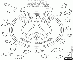 PSG, Ligue 1 champion 2024-2025 coloring page