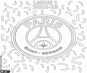 PSG, Ligue1 champion 2022-2023 coloring page