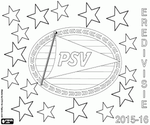 PSV Eindhoven, champion 2015-2016 coloring page