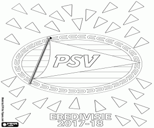 PSV Eindhoven, Eredivisie 2017-18 coloring page