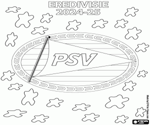 PSV Eindhoven, Eredivisie 2024-2025 coloring page