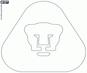 Pumas de la UNAM logo coloring page