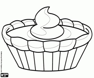 Pumpkin pie, Thanksgiving coloring page