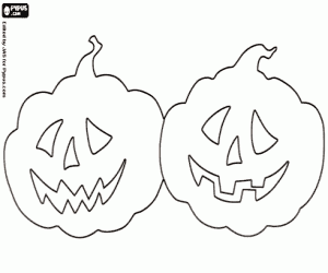 Pumpkins coloring page