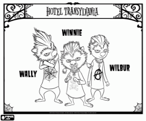 The puppies of the werewolf coloring page