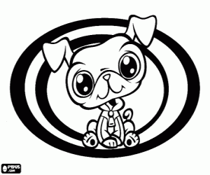 Puppy from LPS coloring page