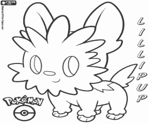A puppy Pokémon Lillipup coloring page