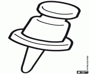A push pin coloring page