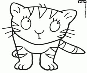 Puss the cat of Little Princess coloring page