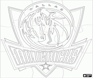 Puzzle Dallas Mavericks, NBA coloring page